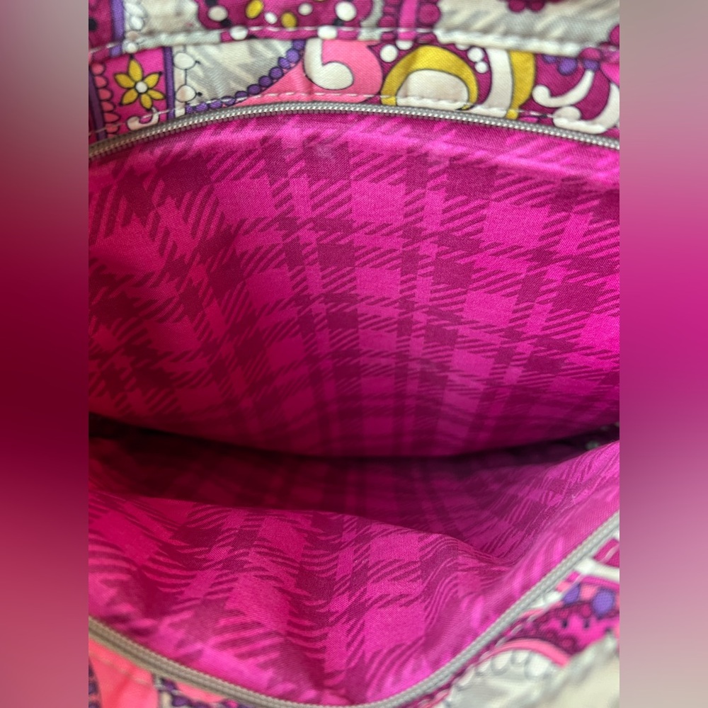 VERA BRADLEY -  Purple and Pink Paisley Tote - Laptop Section - Picture 8 of 15